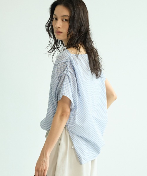 BABYLONE(バビロン)の「ドレープブラウス(シャツ/ブラウス・レディース・ブルー/ベージュ/ホワイト・フリー)」の22枚目の写真