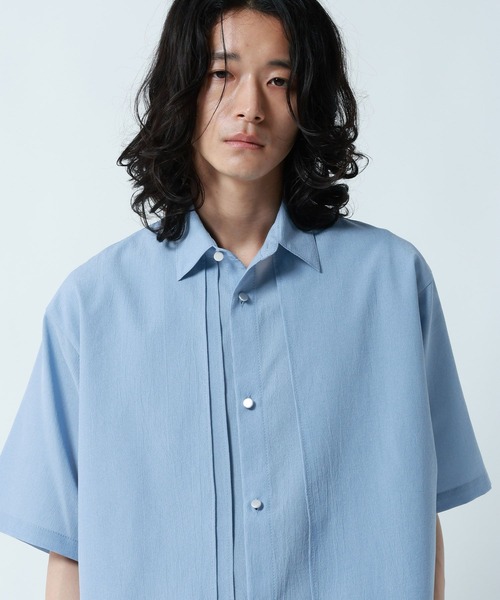 RAGEBLUE(レイジブルー)の「<接触冷感/イージーケア>COOL FEELING FEESHEER LAYERED SHIRTS / シアーレイヤードフラシシャツ(シャツ/ブラウス・メンズ・ブラック/オレンジ/ブルー/ホワイト・MEDIUM/LARGE)」の6枚目の写真