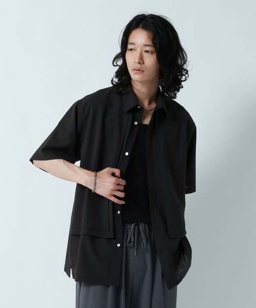 RAGEBLUE(レイジブルー)の「<接触冷感/イージーケア>COOL FEELING FEESHEER LAYERED SHIRTS / シアーレイヤードフラシシャツ(シャツ/ブラウス・メンズ・ブラック/オレンジ/ブルー/ホワイト・MEDIUM/LARGE)」の14枚目の写真