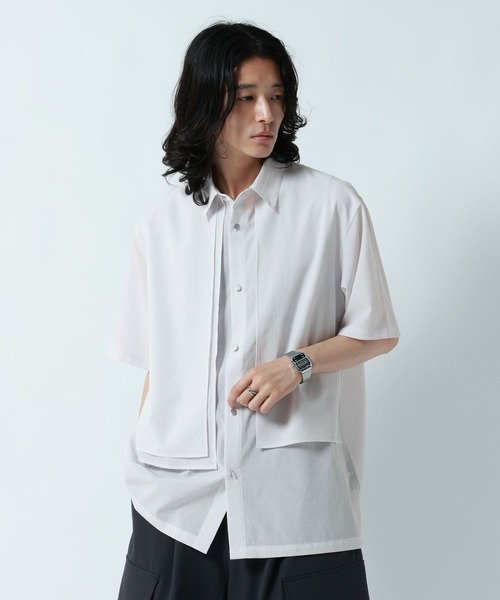 RAGEBLUE(レイジブルー)の「<接触冷感/イージーケア>COOL FEELING FEESHEER LAYERED SHIRTS / シアーレイヤードフラシシャツ(シャツ/ブラウス・メンズ・ブラック/オレンジ/ブルー/ホワイト・MEDIUM/LARGE)」の16枚目の写真