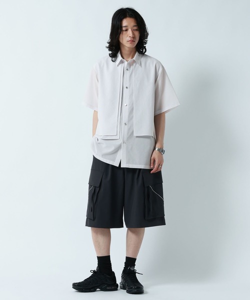 RAGEBLUE(レイジブルー)の「<接触冷感/イージーケア>COOL FEELING FEESHEER LAYERED SHIRTS / シアーレイヤードフラシシャツ(シャツ/ブラウス・メンズ・ブラック/オレンジ/ブルー/ホワイト・MEDIUM/LARGE)」の17枚目の写真