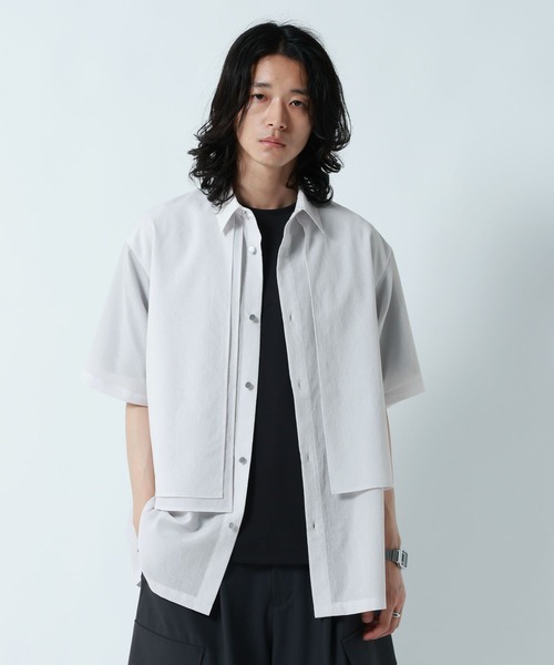 RAGEBLUE(レイジブルー)の「<接触冷感/イージーケア>COOL FEELING FEESHEER LAYERED SHIRTS / シアーレイヤードフラシシャツ(シャツ/ブラウス・メンズ・ブラック/オレンジ/ブルー/ホワイト・MEDIUM/LARGE)」の18枚目の写真