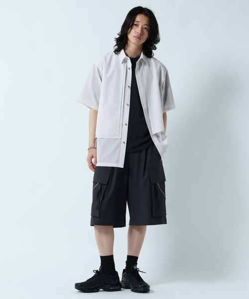 RAGEBLUE(レイジブルー)の「<接触冷感/イージーケア>COOL FEELING FEESHEER LAYERED SHIRTS / シアーレイヤードフラシシャツ(シャツ/ブラウス・メンズ・ブラック/オレンジ/ブルー/ホワイト・MEDIUM/LARGE)」の20枚目の写真