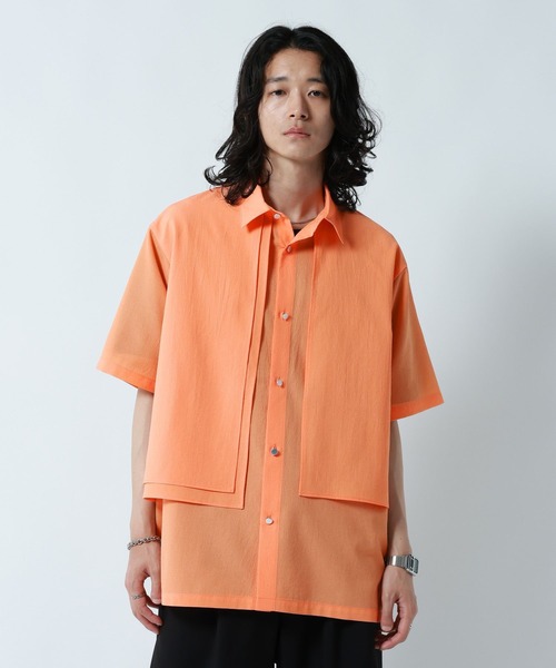 RAGEBLUE(レイジブルー)の「<接触冷感/イージーケア>COOL FEELING FEESHEER LAYERED SHIRTS / シアーレイヤードフラシシャツ(シャツ/ブラウス・メンズ・ブラック/オレンジ/ブルー/ホワイト・MEDIUM/LARGE)」の22枚目の写真