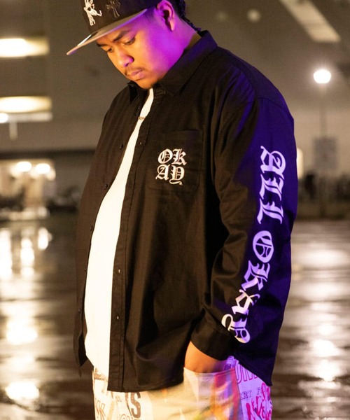 SAKAZEN(サカゼン)の「【WEB限定価格】シャツ 長袖 メンズ 大きいサイズ オールイングリッシュ バックプリント ツイル トップスカジュアル 春 夏(シャツ/ブラウス・メンズ・ダークグレー/ブラック・X(2L)/2XL/3XL)」の8枚目の写真