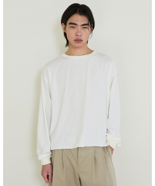 THEENDQUESTION（ジエンドクエスチョン）の「Slub long sleeve t-shirt / WHITE（Tシャツ/カットソー・レディース・その他・2/1）」の2枚目の写真
