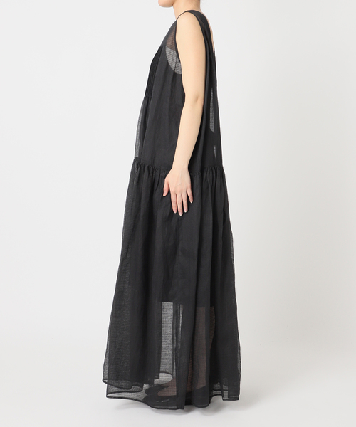 IENA LA BOUCLE（イエナラブークル）の「IENA LA BOUCLE チェックコットンオーガンジードレス（ワンピース・レディース・ブラック・38/36）」の13枚目の写真