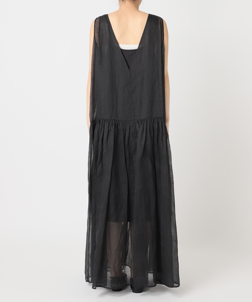 IENA LA BOUCLE（イエナラブークル）の「IENA LA BOUCLE チェックコットンオーガンジードレス（ワンピース・レディース・ブラック・38/36）」の14枚目の写真
