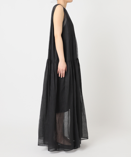 IENA LA BOUCLE（イエナラブークル）の「IENA LA BOUCLE チェックコットンオーガンジードレス（ワンピース・レディース・ブラック・38/36）」の15枚目の写真
