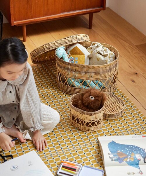 BIRTHDAY BAR(バースデイバー)の「洗える蓋付きオーバルバスケット L(収納グッズ・レディース・ブラウン・0)」の2枚目の写真