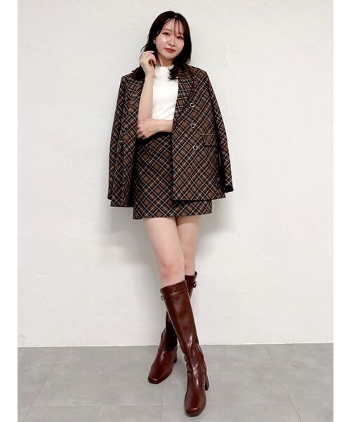 dazzlin（ダズリン）の「バリエハーフスリーブニットトップス（ニット/セーター・レディース・チャコールグレー/ピンク/オフホワイト/ブラウン/ブラック・FREE）」の14枚目の写真