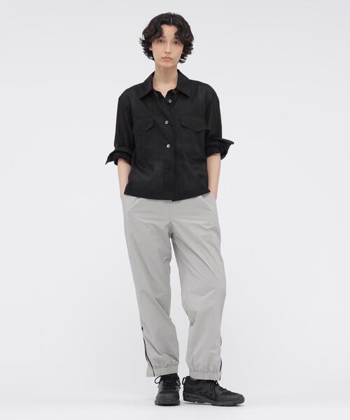 MARGARET HOWELL(マーガレットハウエル)の「SHEER COTTON STRIPE(シャツ/ブラウス・レディース・ホワイト/ブラック・1/2/3)」の7枚目の写真