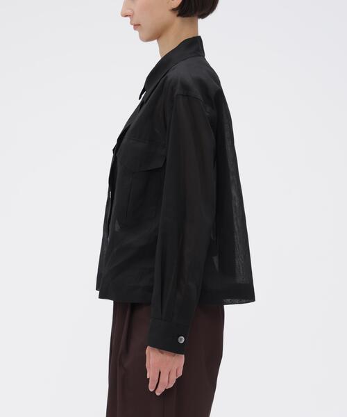 MARGARET HOWELL(マーガレットハウエル)の「SHEER COTTON STRIPE(シャツ/ブラウス・レディース・ホワイト/ブラック・1/2/3)」の8枚目の写真