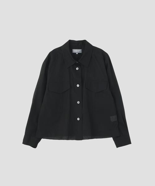 MARGARET HOWELL(マーガレットハウエル)の「SHEER COTTON STRIPE(シャツ/ブラウス・レディース・ホワイト/ブラック・1/2/3)」の9枚目の写真