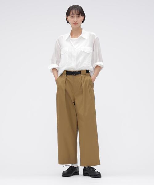 MARGARET HOWELL(マーガレットハウエル)の「SHEER COTTON STRIPE(シャツ/ブラウス・レディース・ホワイト/ブラック・1/2/3)」の13枚目の写真