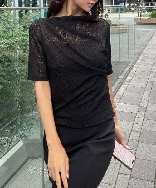 Human 2nd Occasion(ヒューマンセカンドオケージョン)の「大人のカットレース プルオーバー(Tシャツ/カットソー・レディース・ブラック/オフホワイト・M)」の18枚目の写真