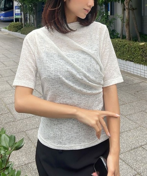 Human 2nd Occasion(ヒューマンセカンドオケージョン)の「大人のカットレース プルオーバー(Tシャツ/カットソー・レディース・ブラック/オフホワイト・M)」の14枚目の写真