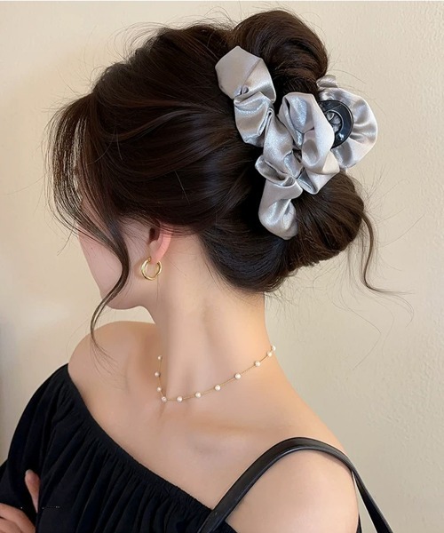 セール】ヘアクリップ バンスクリップ フリル（バレッタ/ヘアクリップ