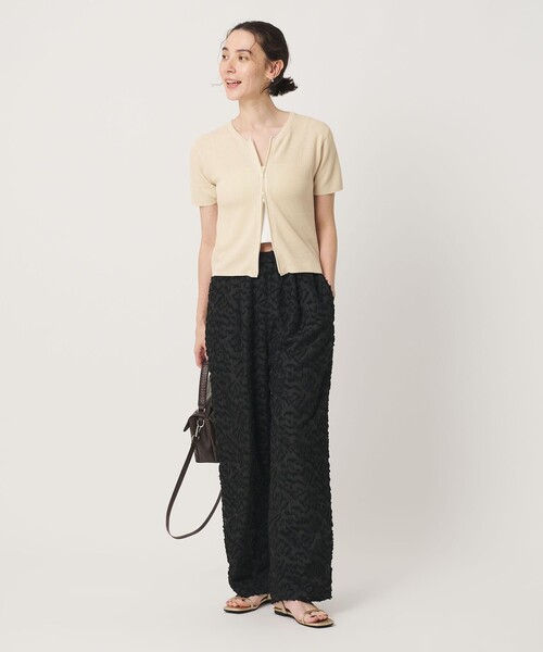 BEAUTY&YOUTH UNITED ARROWS(ビューティーアンドユースユナイテッドアローズ)の「コットン ジップ クルーネック カーディガン ウォッシャブル(カーディガン/ボレロ・レディース・ダークブラウン/ダークグレー/オフホワイト・FREE)」の10枚目の写真