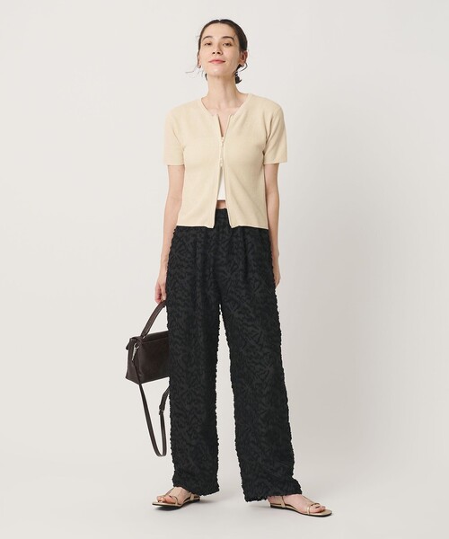 BEAUTY&YOUTH UNITED ARROWS(ビューティーアンドユースユナイテッドアローズ)の「コットン ジップ クルーネック カーディガン ウォッシャブル(カーディガン/ボレロ・レディース・ダークブラウン/ダークグレー/オフホワイト・FREE)」の11枚目の写真
