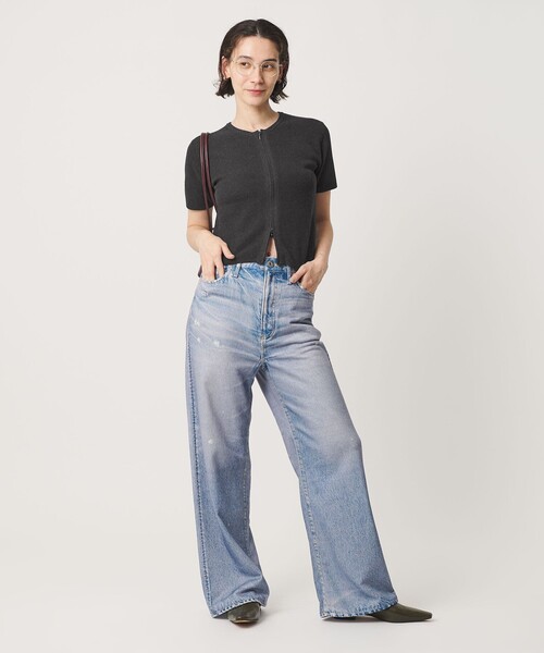 BEAUTY&YOUTH UNITED ARROWS(ビューティーアンドユースユナイテッドアローズ)の「コットン ジップ クルーネック カーディガン ウォッシャブル(カーディガン/ボレロ・レディース・ダークブラウン/ダークグレー/オフホワイト・FREE)」の14枚目の写真