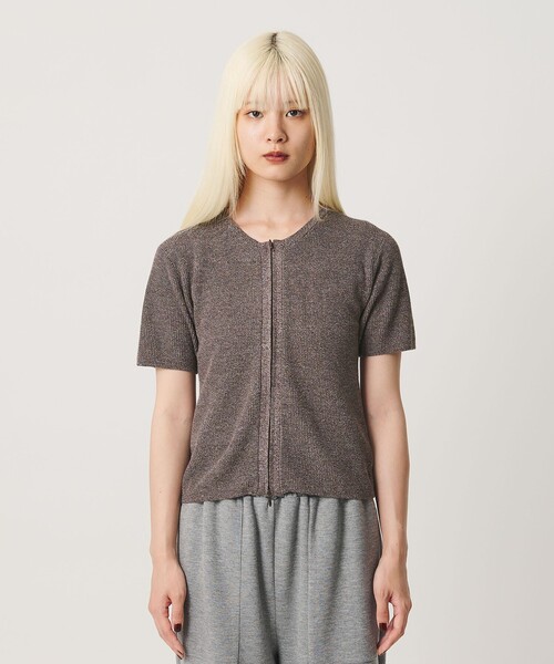 BEAUTY&YOUTH UNITED ARROWS(ビューティーアンドユースユナイテッドアローズ)の「コットン ジップ クルーネック カーディガン ウォッシャブル(カーディガン/ボレロ・レディース・ダークブラウン/ダークグレー/オフホワイト・FREE)」の15枚目の写真