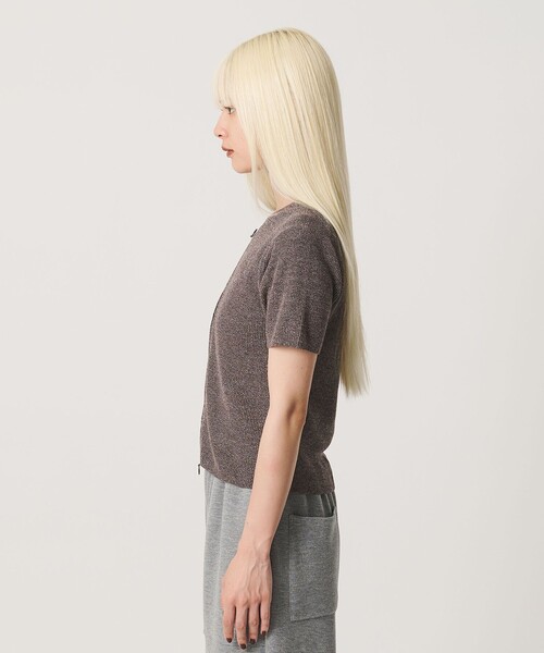 BEAUTY&YOUTH UNITED ARROWS(ビューティーアンドユースユナイテッドアローズ)の「コットン ジップ クルーネック カーディガン ウォッシャブル(カーディガン/ボレロ・レディース・ダークブラウン/ダークグレー/オフホワイト・FREE)」の16枚目の写真