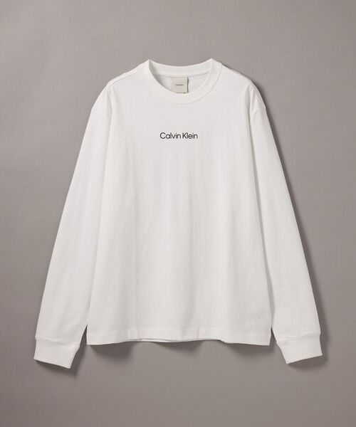 Calvin Klein(カルバン・クライン)の「Tシャツ - ロングスリーブリラックススタンダードロゴクルーネックTシャツR(Tシャツ/カットソー・メンズ・ブラック/ホワイト・M/L/XL/S)」の6枚目の写真