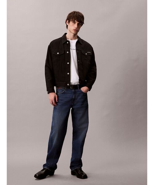 Calvin Klein(カルバン・クライン)の「Tシャツ - ロングスリーブリラックススタンダードロゴクルーネックTシャツR(Tシャツ/カットソー・メンズ・ブラック/ホワイト・M/L/XL/S)」の15枚目の写真