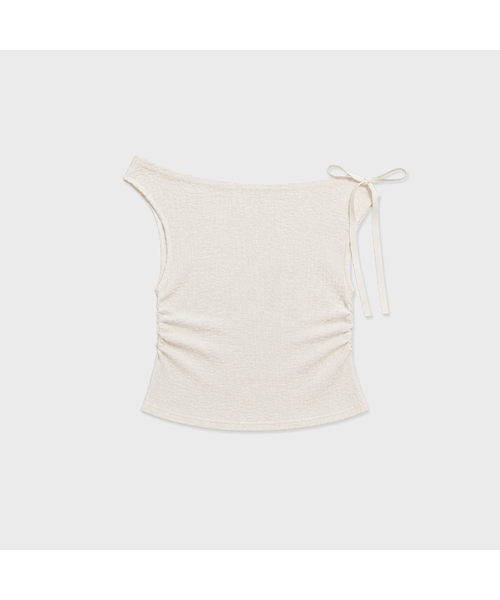 INEE(イニ)の「リンクルトップ - ホワイト、クリーム、ブラック(Tシャツ/カットソー・レディース・クリーム/ブラック/ホワイト・FREE)」の3枚目の写真