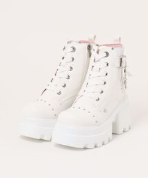 「YOSUKE/ヨースケ」厚底レースアップショートブーツ