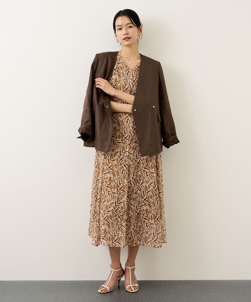 ROPE'（ロペ）の「【DEVEAUX(デヴォー)】プリントフレアワンピース（ワンピース・レディース・イエロー系その他3/ブラック系その他・FREE）」の12枚目の写真