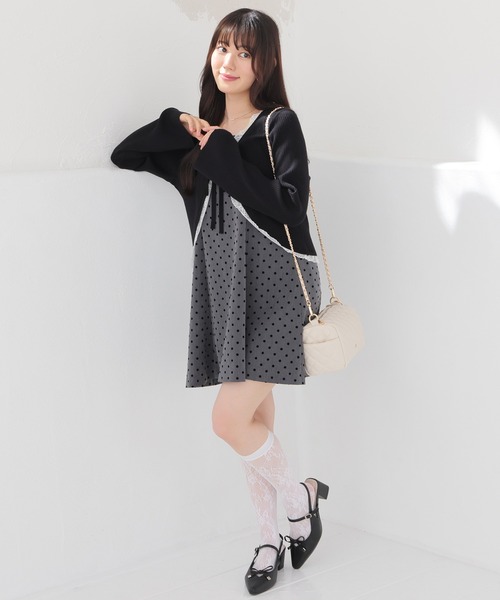 Honeys(ハニーズ)の「ミニキャミワンピース(ワンピース・レディース・ヘザーチャコール/ブラウン/ブラック・M/L/LL/SS/S)」の22枚目の写真