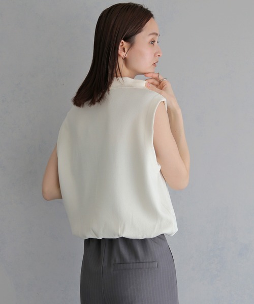 &g'aime(アンジェム)の「【&g'aime 】ハーフジップバルーンニット Half-Zip Balloon Knit Top(ニット/セーター・レディース・ブラック/ピンク/ブラウン/ホワイト・FREE)」の10枚目の写真
