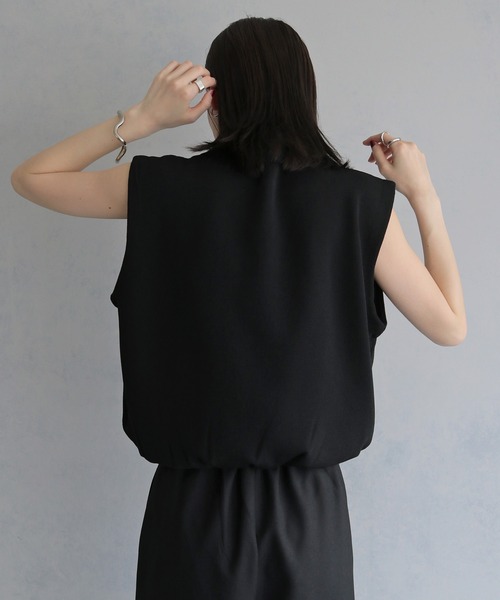 &g'aime(アンジェム)の「【&g'aime 】ハーフジップバルーンニット Half-Zip Balloon Knit Top(ニット/セーター・レディース・ブラック/ピンク/ブラウン/ホワイト・FREE)」の22枚目の写真