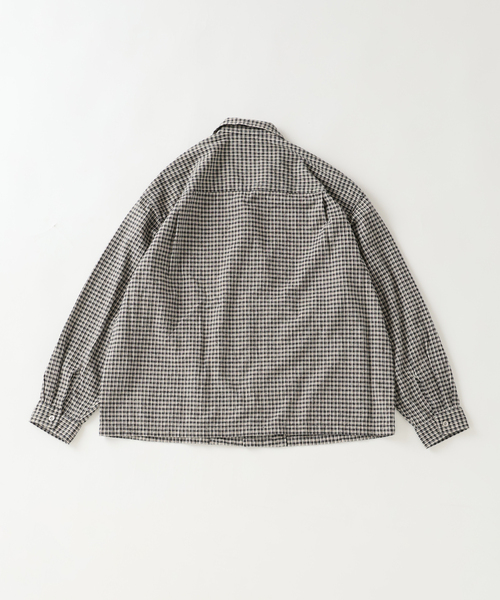 JOURNAL STANDARD J.S HOMESTEAD（ジャーナルスタンダードホームステッド）の「J.S.Homestead / コットン リネン リラックス オープンカラー シャツ（シャツ/ブラウス・メンズ・ブラック系その他/アイボリー・LARGE/MEDIUM）」の12枚目の写真
