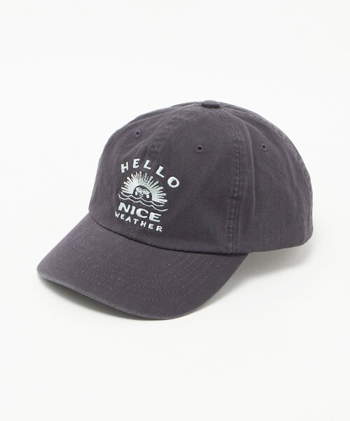 NICE WEATHER(ナイスウェザー)の「【別注】<HELLO SUNRISE> ロゴ ベースボールキャップ(キャップ・メンズ・ベージュ/ライトピンク/ダークグレー・FREE)」の2枚目の写真