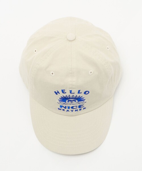 NICE WEATHER(ナイスウェザー)の「【別注】<HELLO SUNRISE> ロゴ ベースボールキャップ(キャップ・メンズ・ベージュ/ライトピンク/ダークグレー・FREE)」の10枚目の写真