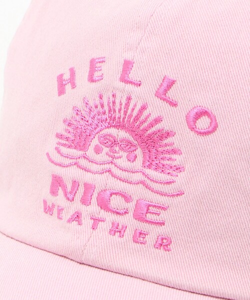 NICE WEATHER(ナイスウェザー)の「【別注】<HELLO SUNRISE> ロゴ ベースボールキャップ(キャップ・メンズ・ベージュ/ライトピンク/ダークグレー・FREE)」の16枚目の写真