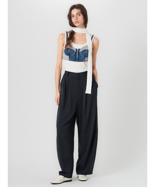 ELCHELE（エルチェレ）の「FRENCHTERRY DENIM BUSTIER（その他トップス・レディース・ブルー・FREE）」の4枚目の写真