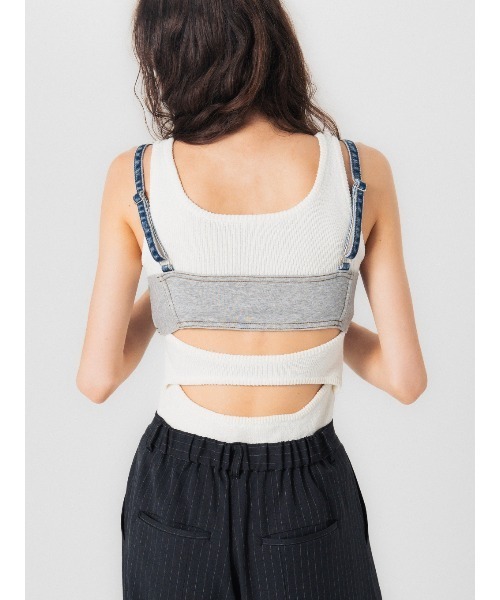 ELCHELE（エルチェレ）の「FRENCHTERRY DENIM BUSTIER（その他トップス・レディース・ブルー・FREE）」の3枚目の写真