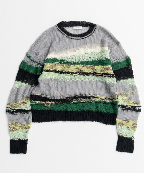 MAISON SPECIAL(メゾンスペシャル)の「【2026Autumn PRE-ORDER】Multi-Border Sheer Knit/マルチボーダーシアーニット(ニット/セーター・レディース・アイボリー/グリーン/ピンク・FREE)」の17枚目の写真