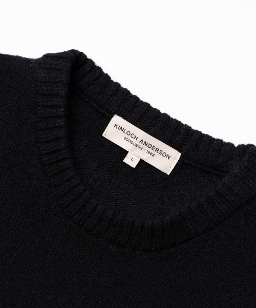 EDINBURGH CLUB（エディンバラクラブ）の「SHETLAND WOOL FISH KNIT [BLACK]（ニット/セーター・メンズ・ブラック・MEDIUM/LARGE/X-LARGE）」の3枚目の写真