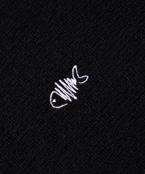 EDINBURGH CLUB（エディンバラクラブ）の「SHETLAND WOOL FISH KNIT [BLACK]（ニット/セーター・メンズ・ブラック・MEDIUM/LARGE/X-LARGE）」の4枚目の写真