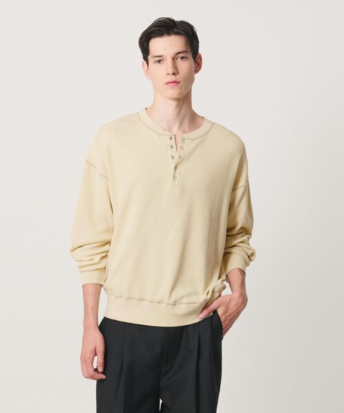 MONKEY TIME(モンキータイム)の「リバース シーム サーマル ヘンリー(Tシャツ/カットソー・メンズ・ナチュラル/ブラック・S/M/L/XL)」の21枚目の写真