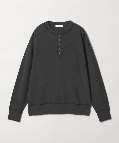 MONKEY TIME(モンキータイム)の「リバース シーム サーマル ヘンリー(Tシャツ/カットソー・メンズ・ナチュラル/ブラック・S/M/L/XL)」の10枚目の写真