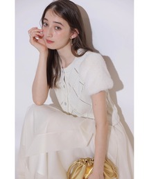 ファースリーブニットジャケット