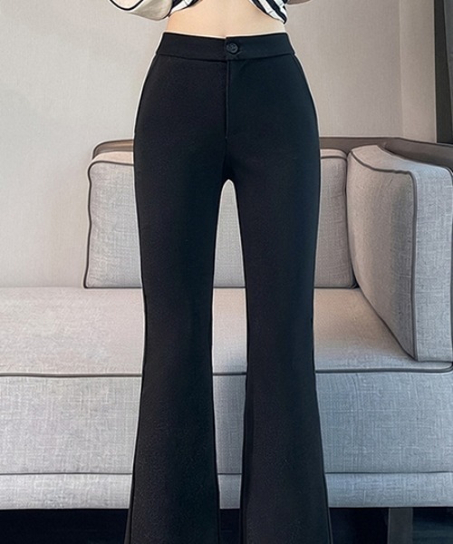AMAJI(アマジ)の「ハイウエスト ルーズ フレアパンツ(その他パンツ・レディース・ブラック/ホワイト・X-LARGE/LARGE/MEDIUM/SMALL)」の4枚目の写真