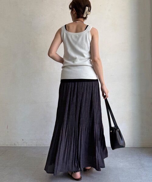 DouDou(ドゥドゥ)の「【WEB限定】マジョリカプリーツスカート(スカート・レディース・カーキ/チャコールグレー/キャメル・FREE)」の8枚目の写真