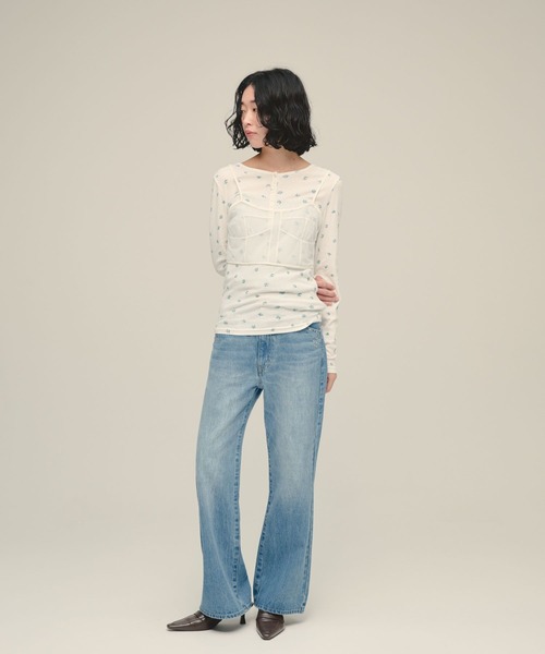 eL(エル)の「【eL】Tulle Bra Top/1066394(キャミソール・レディース・ホワイト/ブラック系その他・FREE)」の4枚目の写真